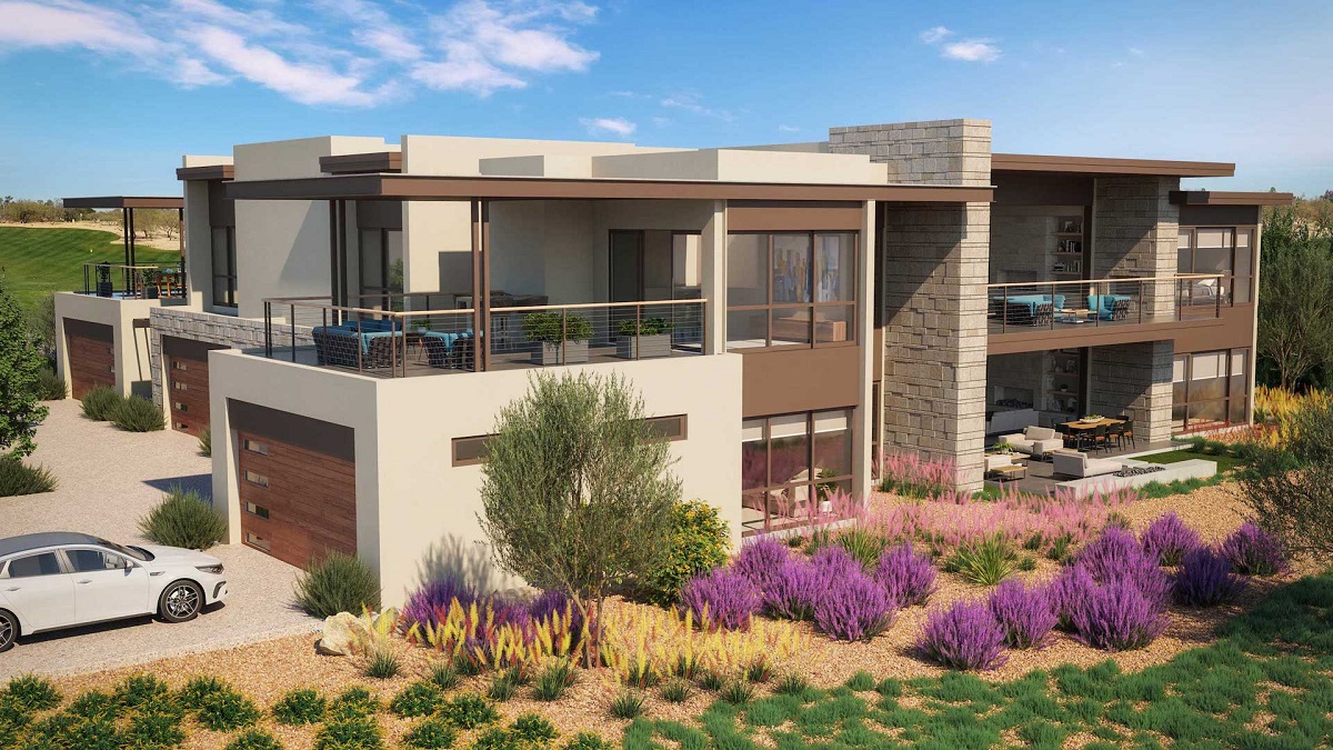 Rendering of the golf villas at Ascent At The Phoenician.