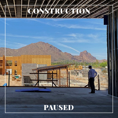 Construction paused at Ritz-Carlton, Paradise Valley.