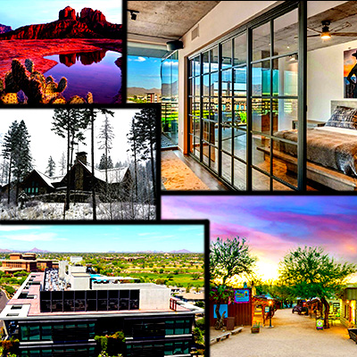 A photo of various real estate lifestyles to be found in Arizona.
