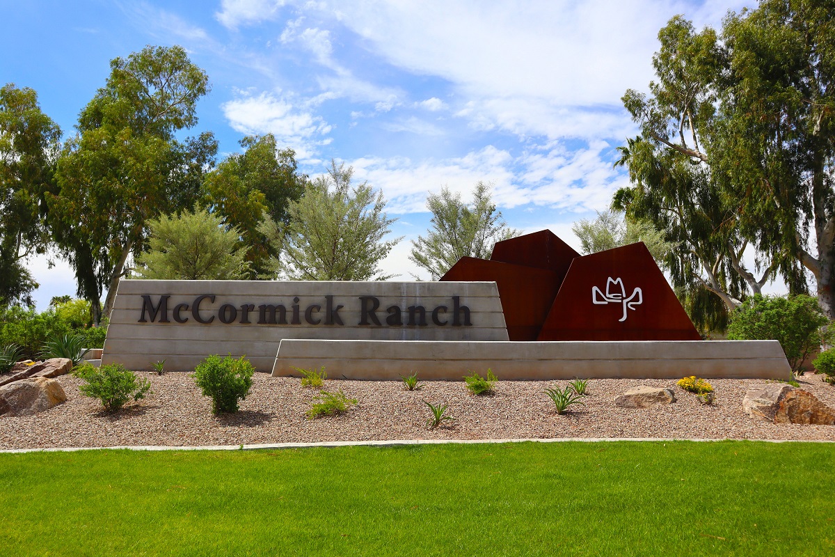 A sign for McCormick Ranch.