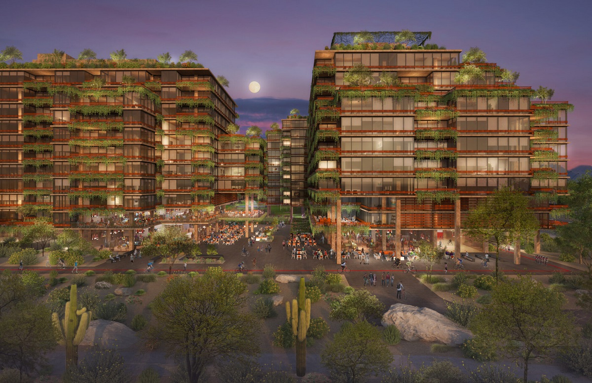 A rendering of Optima McDowell Mountain Village.