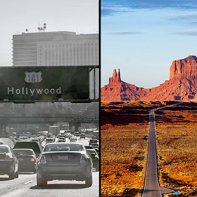 Photo of California and Arizona.