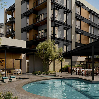 Rendering of Portico in Scottsdale, Arizona.