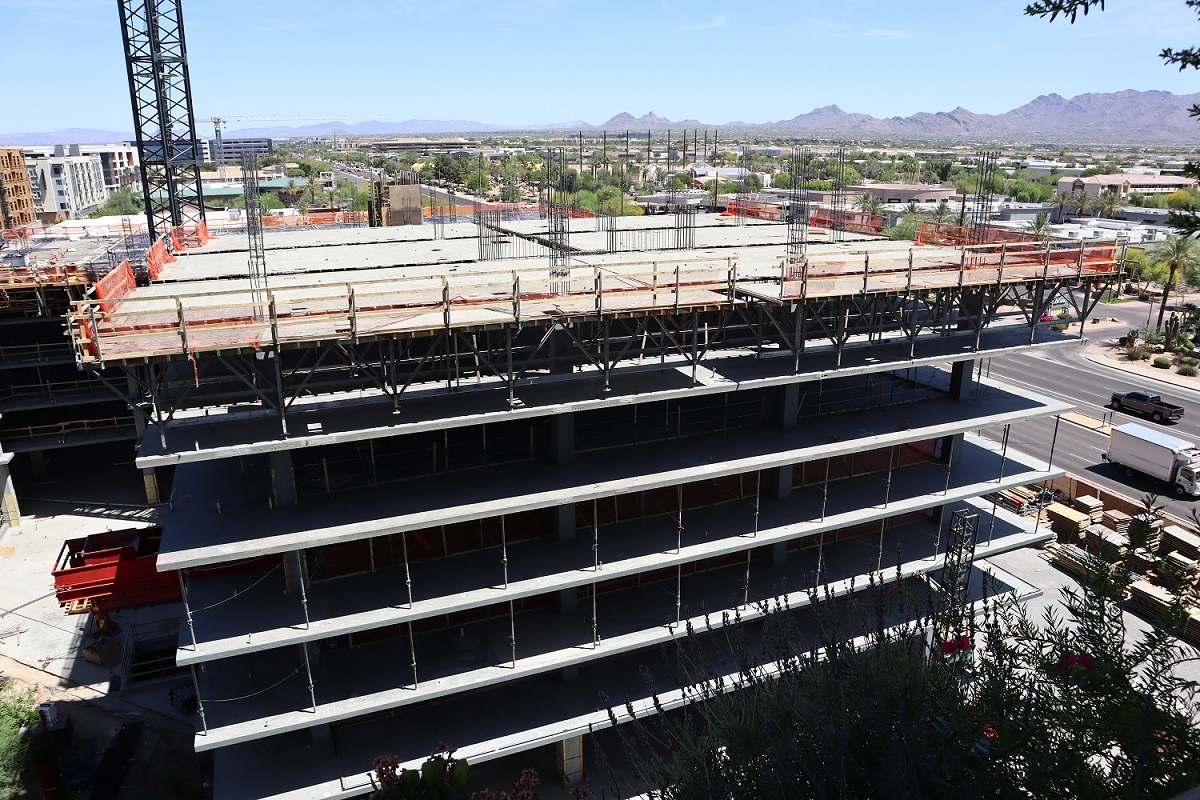 High-rise construction.