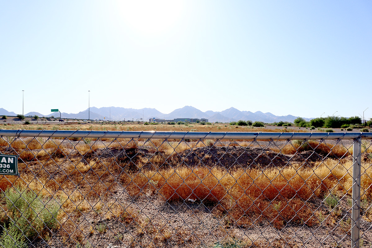 Photo of the land Optima McDowell Mountain Village is to be built on.