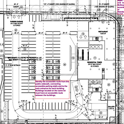 A site plan for a mixed-se development in Phoenix, Arizona by Aspirant Development.