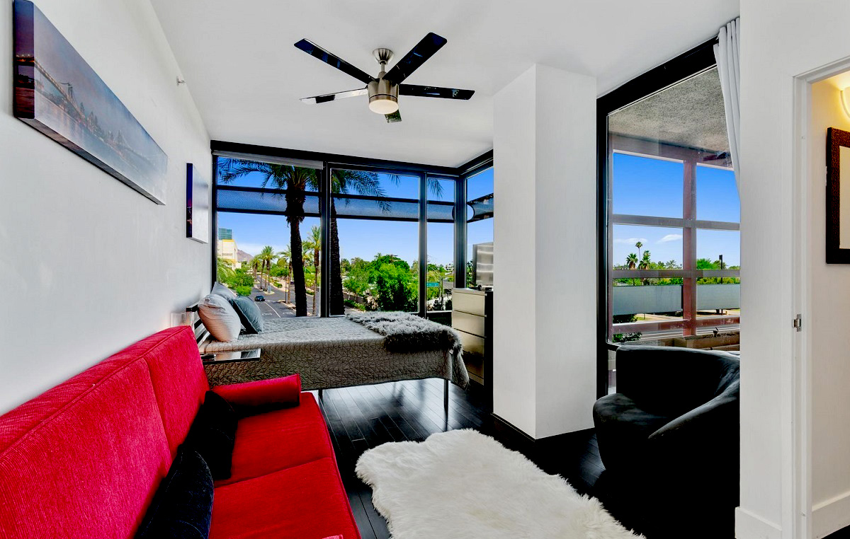 A condo at Optima Camelview Village.