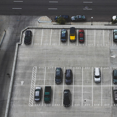 A parking lot.