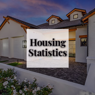 Photo of a home and the words "Housing Statistics".