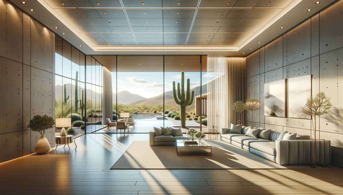 Rendering of a luxury desert home.