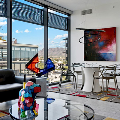 Photo of a penthouse condo at Optima Kierland.