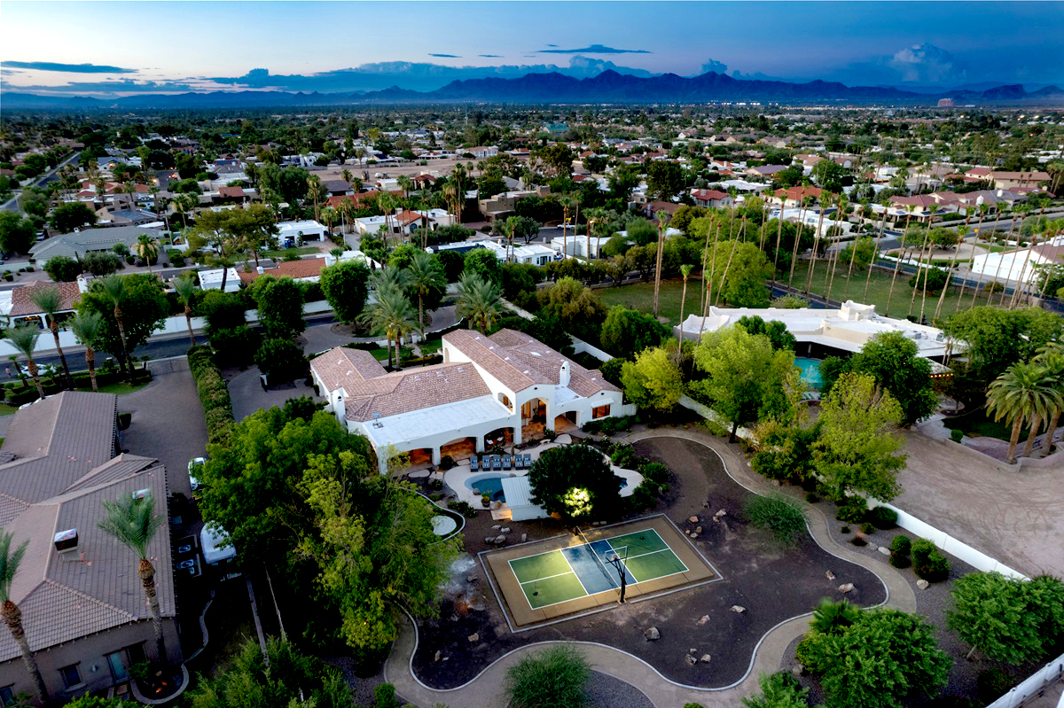 A top-down image of Scottsdale, Arizona.