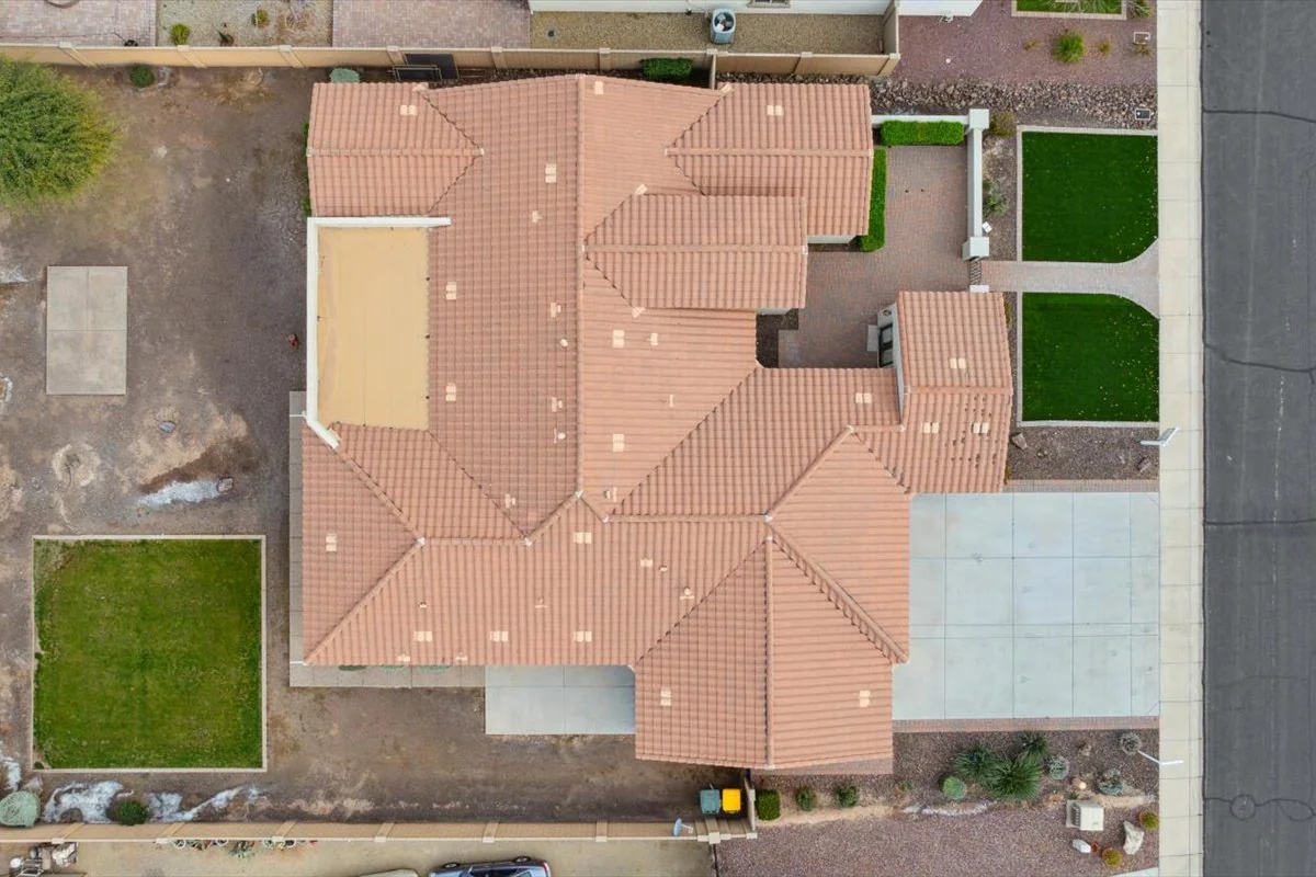 Top-down view of a home in Litchfield Park, Arizona.